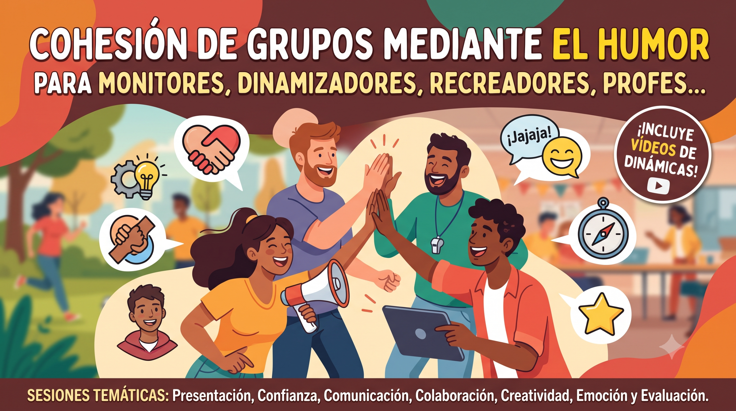 cohesion de grupos mediante el humor